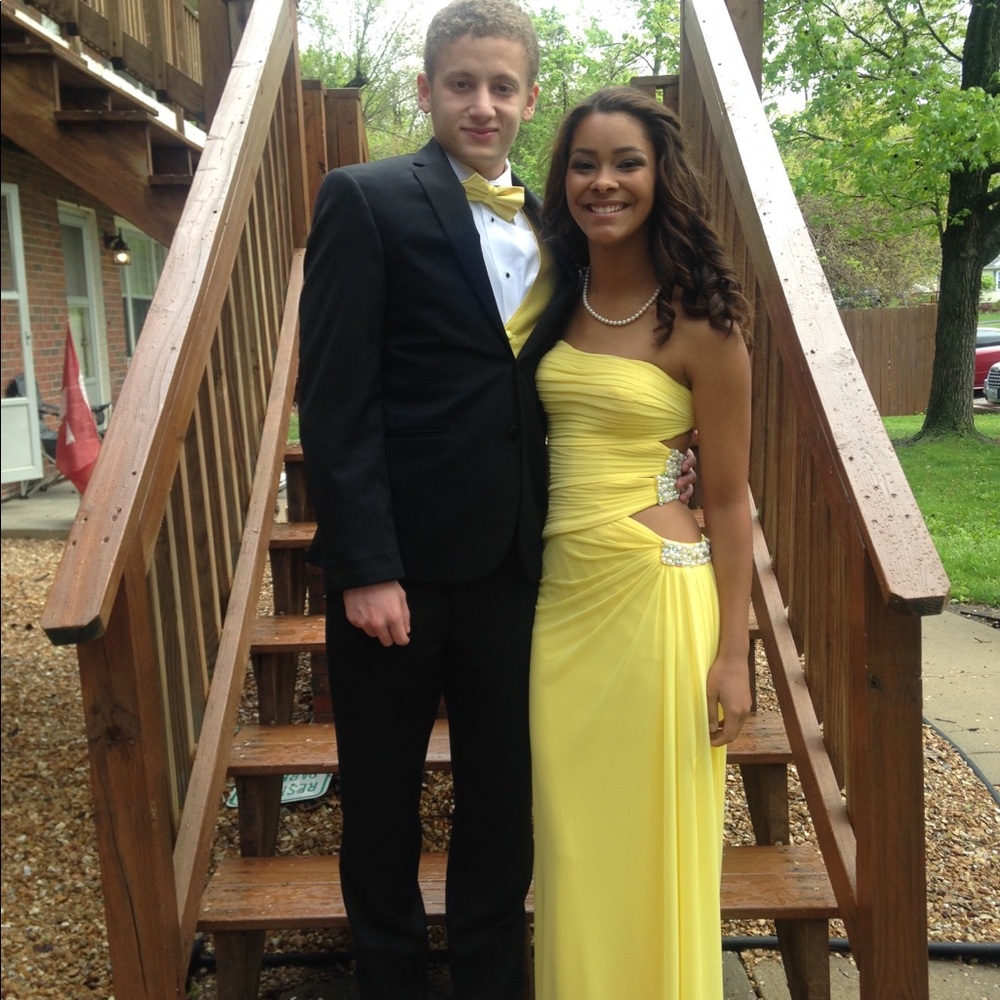 Long yellow formal dress